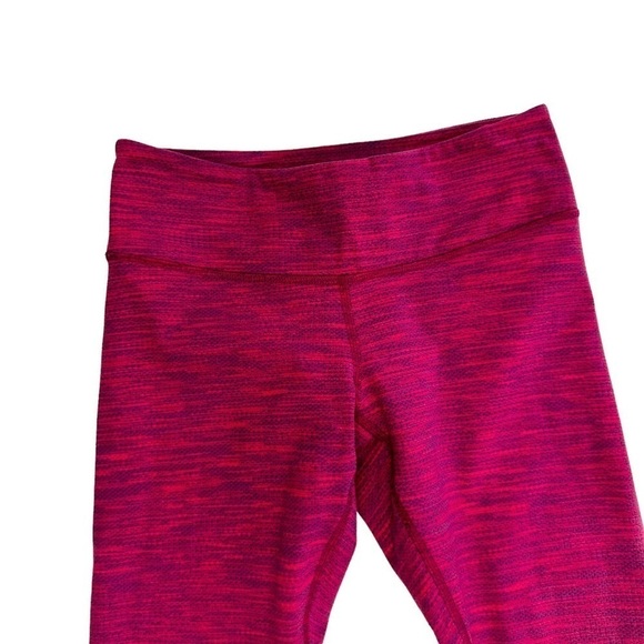 Lululemon Wunder Under Crop II red pink berry space dye leggings 4 - Picture 4 of 16